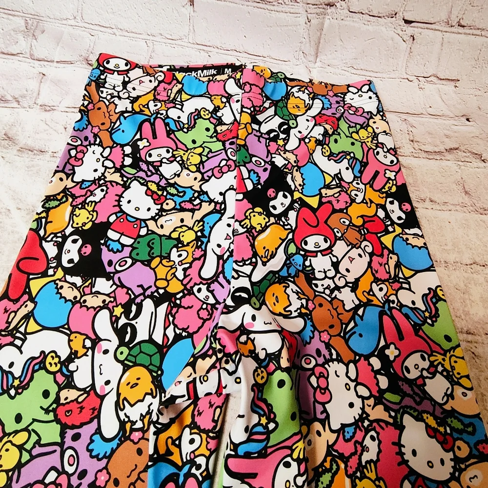 BlackMilk San Rio Allstars Matte High Waist Leggings Medium Anime EDM Festival - Picture 7 of 14